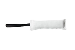 KLIN - bidepølse - læder m. håndtag - polster - m. piv - 3x18 cm.