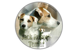 KLISTERMÆRKER - Jack Russel Terrier - 1 stk. - Ø 14 cm.