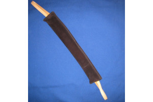 FRABO -  polster bidepølse med 2 håndtag - læder - lgd. 60 x br. 9 cm.