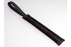 FRABO - læder - flad - bidepølse med 2 håndtag - 26 x 4,5 cm  