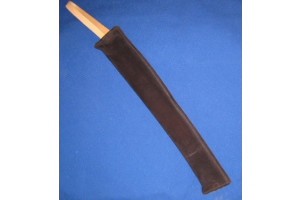 FRABO -  polster bidepølse med 1 håndtag - læder - lgd. 60 x br. 9 cm.