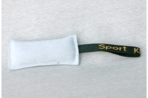 KLIN - bidepølse - læder med håndtag - polster - 6 x 16 cm.